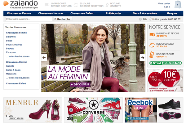 Zalando - boutique de chaussures en ligne