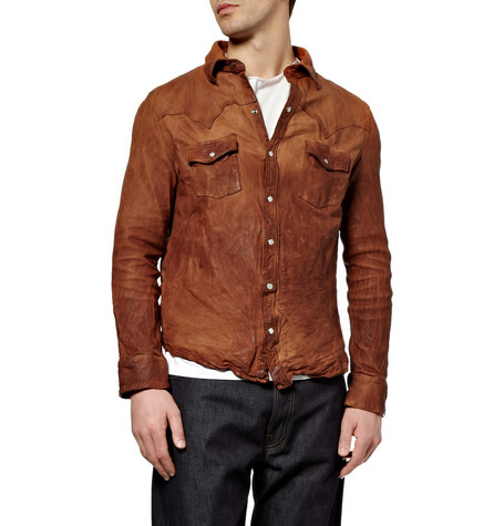 Jean Shop Leather Cowboy Shirt