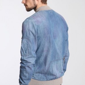 Paul Smith - Veste de baseball en jean délavé