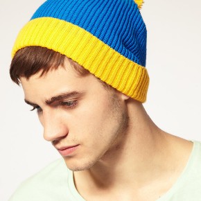 ASOS - Bonnet à revers contrasté