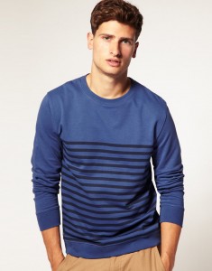 ASOS - Sweat ras du cou à rayures