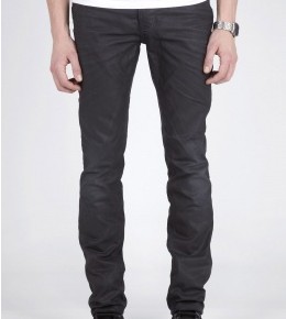 Nudie Jeans Thin Finn Black Coated Indigo Skinny Jeans-1