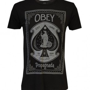 Obey - T-shirt ACE OF SPADES Noir
