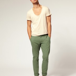 ASOS - Pantalon chino slim vert