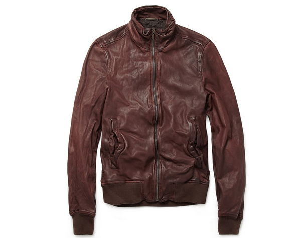 Dolce & Gabbana - Worn Leather Bomber Jacket