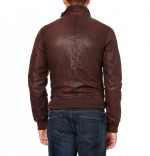 Dolce & Gabbana - Worn Leather Bomber Jacket