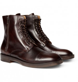 Maison Martin Margiela - Leather Lace-Up Boots