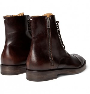 Maison Martin Margiela - Leather Lace-Up Boots