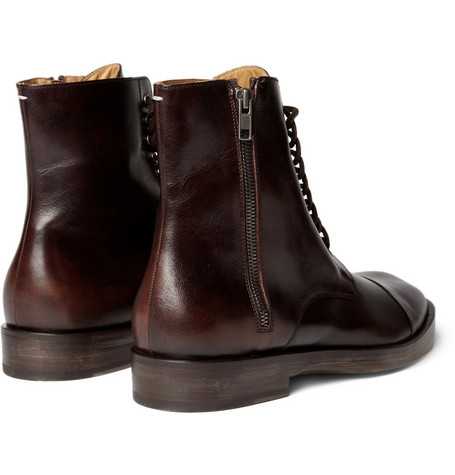 maison margiela lace up boots