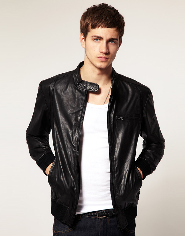 Selected - Alex - Veste en cuir