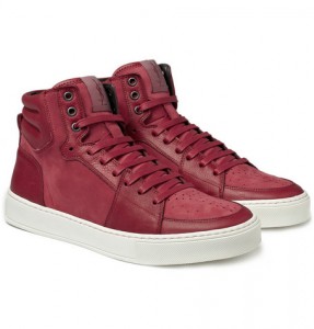 Yves Saint Laurent Suede and Leather High Top Sneaker