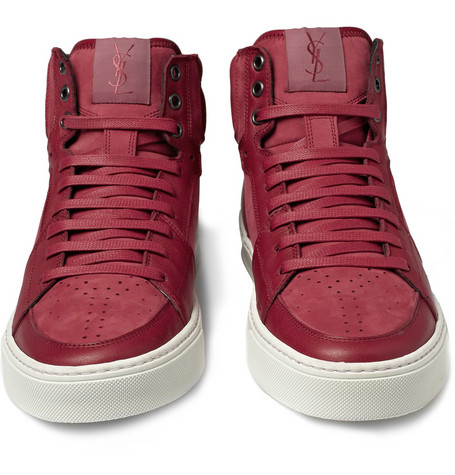 Yves Saint Laurent Suede and Leather High Top Sneaker