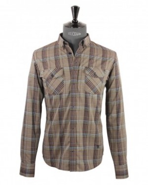 BILLTORNADE Chemise écossaise Marron Ford