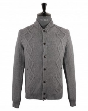 Paul and Joe Cardigan Gris En Grosse Maille Trevis