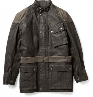 Belstaff Blaster Distressed Waxed Cotton-Blend Jacket