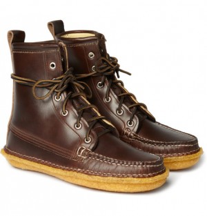 Quoddy Grizzly Leather Lace-Up Boots