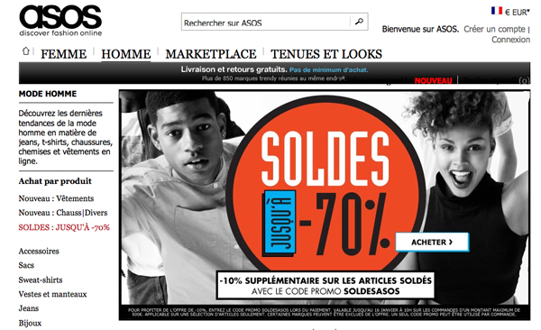 soldes hiver 2012 asos