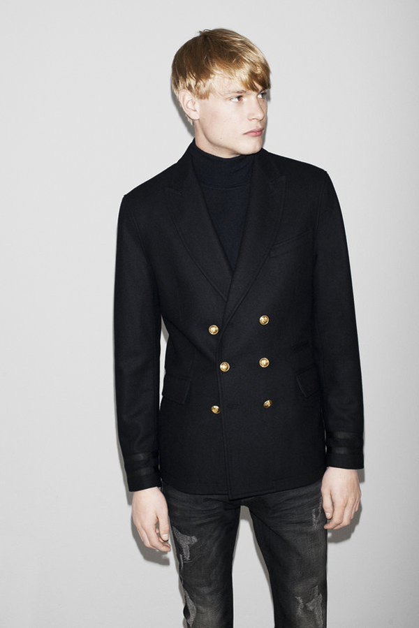 manteau militaire homme zara