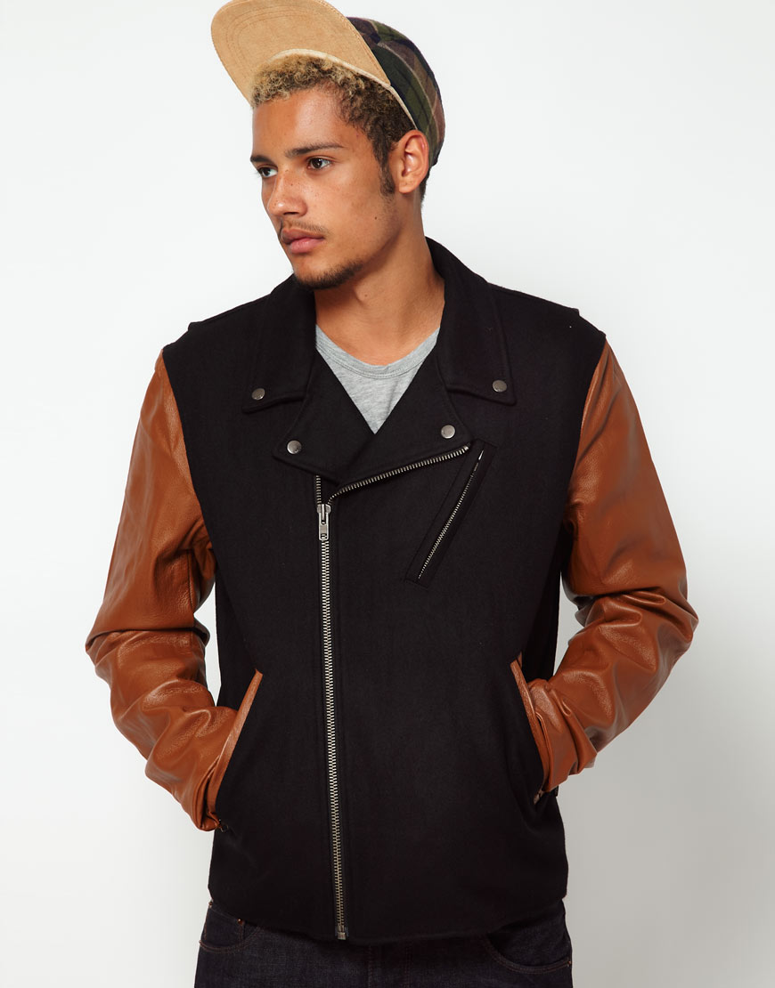 WESC - Blouson motard en cuir