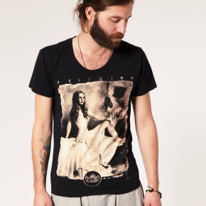 Religion - T-shirt imprimé femme vintage