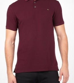 Marc by Marc Jacobs Burgundy Gold Mj Logo Polo-3